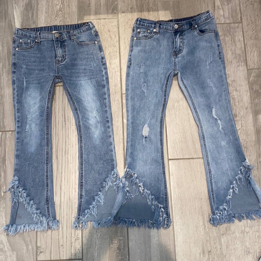 GUC boutique brand - Hayden Girls flare distressed jeans Size S and M